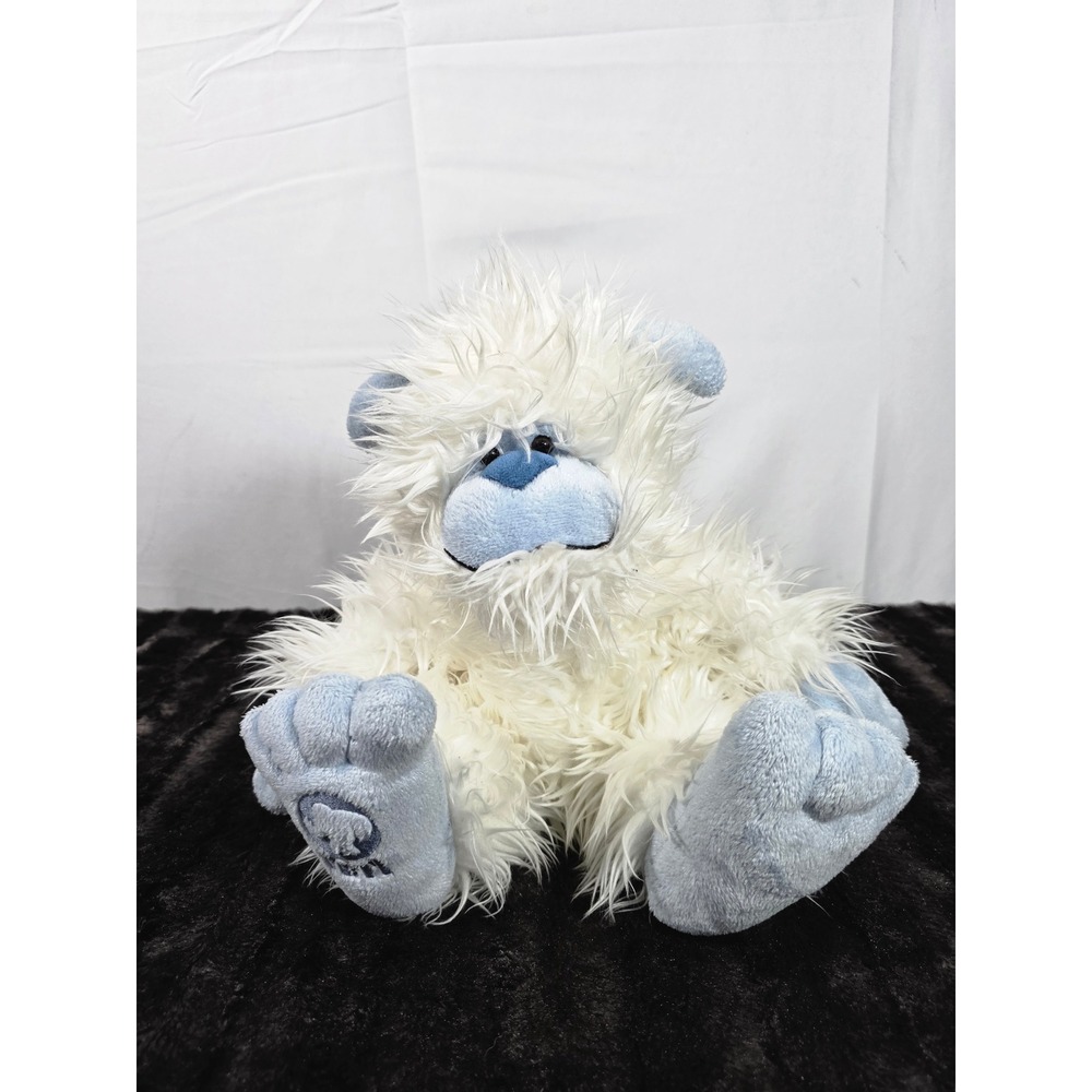 Aurora World Yeti Plush White Blue Shaggy Abominable Snowman Stuffed Animal 10in